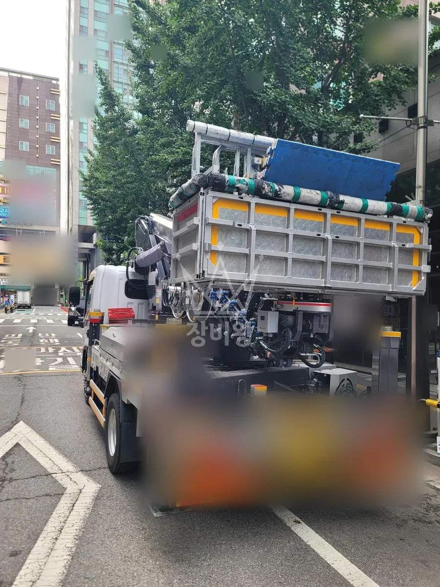 경기 연천군 왕징면 스카이차 지붕 공사 작업 현장
