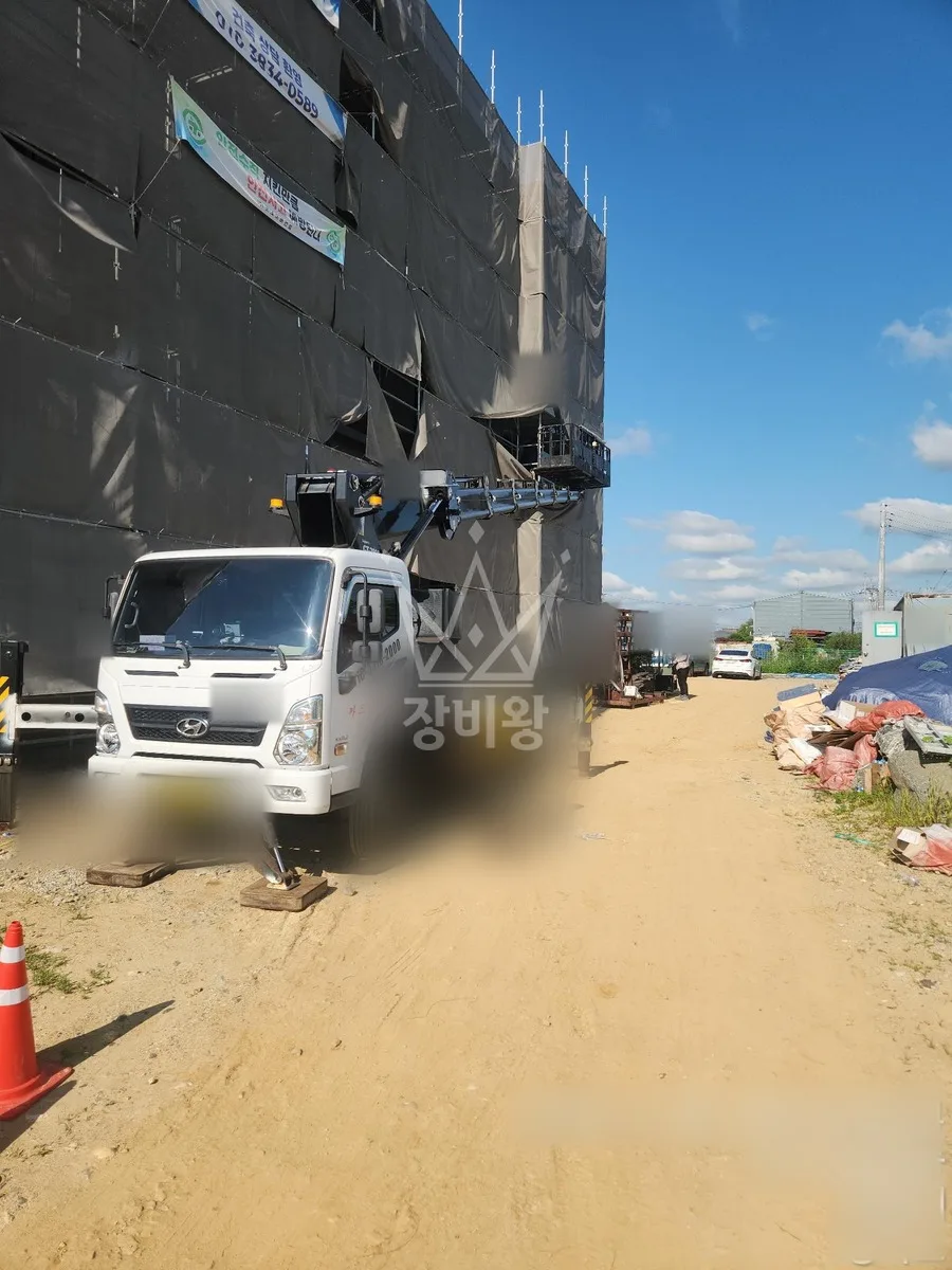 경기 평택시 안중읍 스카이차 외벽 작업 작업 현장