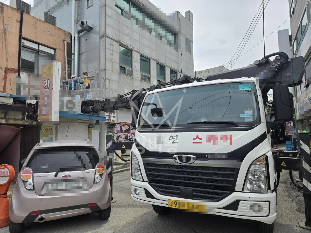 전남 순천시 스카이차 CCTV 작업 현장