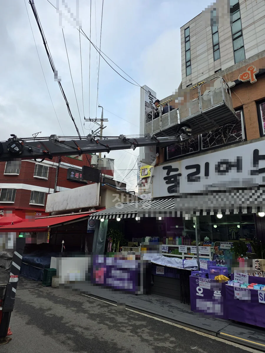 인천 미추홀구 학익동 스카이차 CCTV 작업 현장