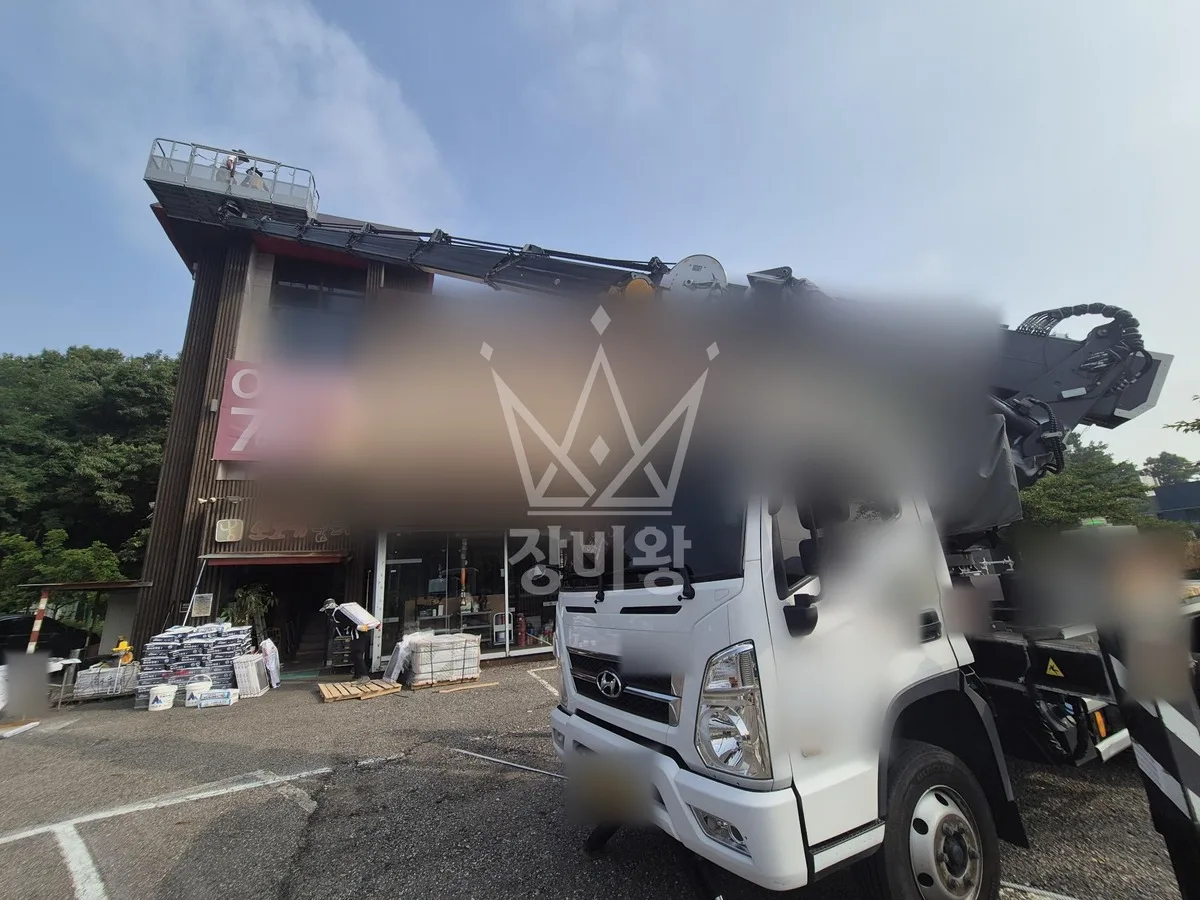 인천 스카이차 간판 작업 현장