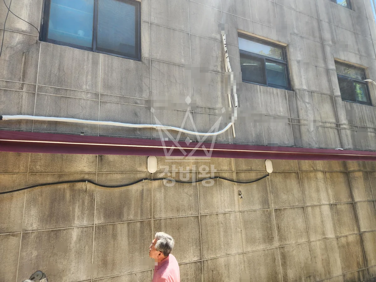 서울 마포구 도화동 스카이차 유리 작업 현장