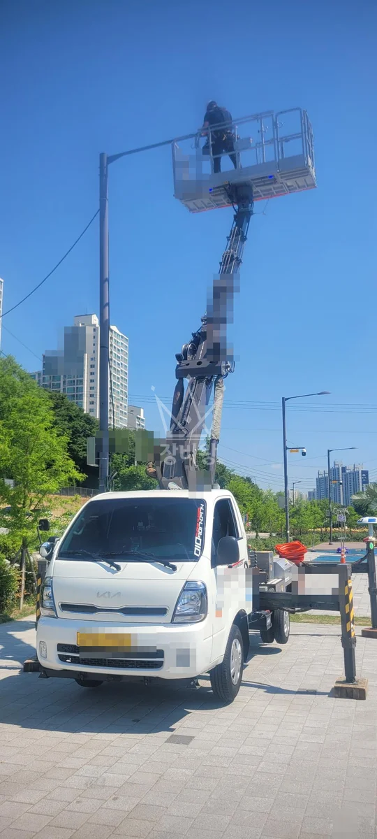 서울 동대문구 전농동 스카이차 외벽 작업 작업 현장