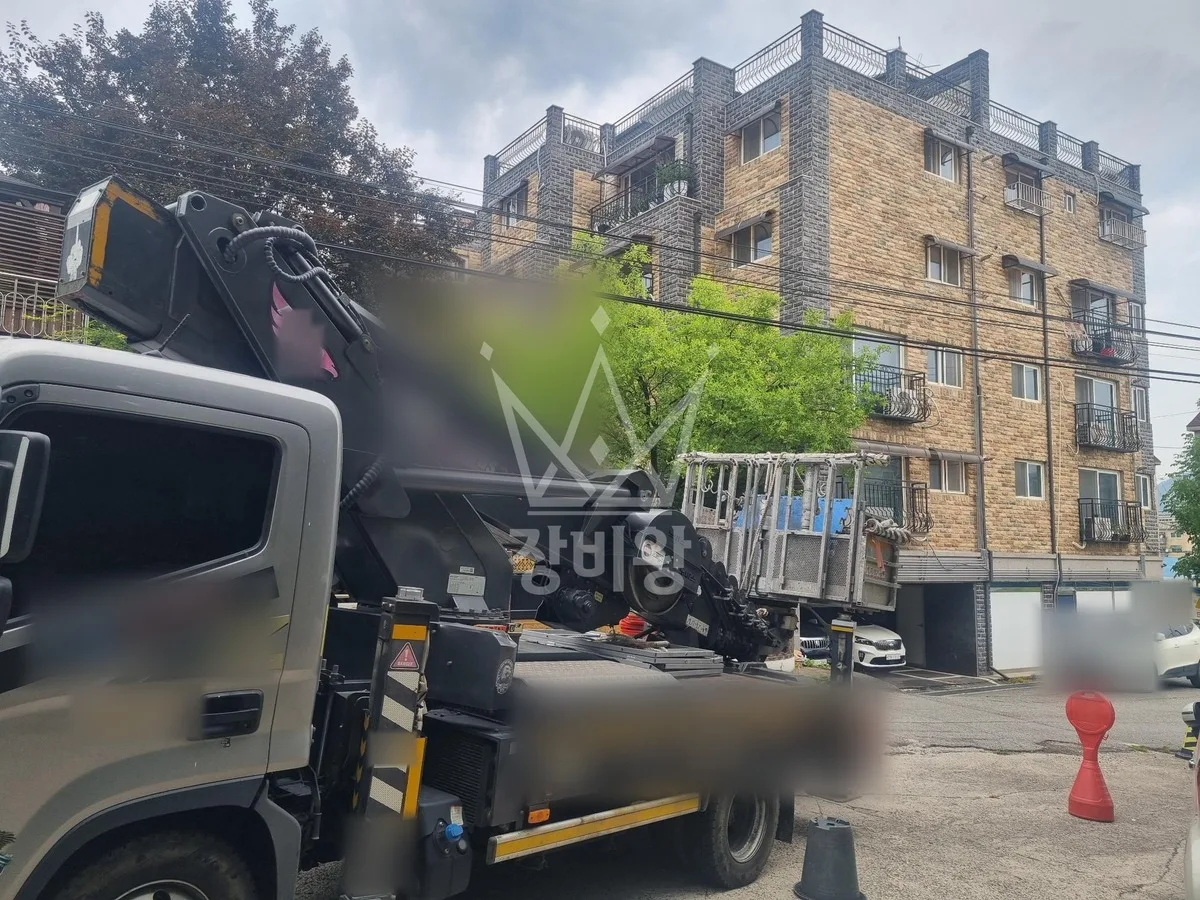 경기 화성시병점구 스카이차 유리 작업 현장