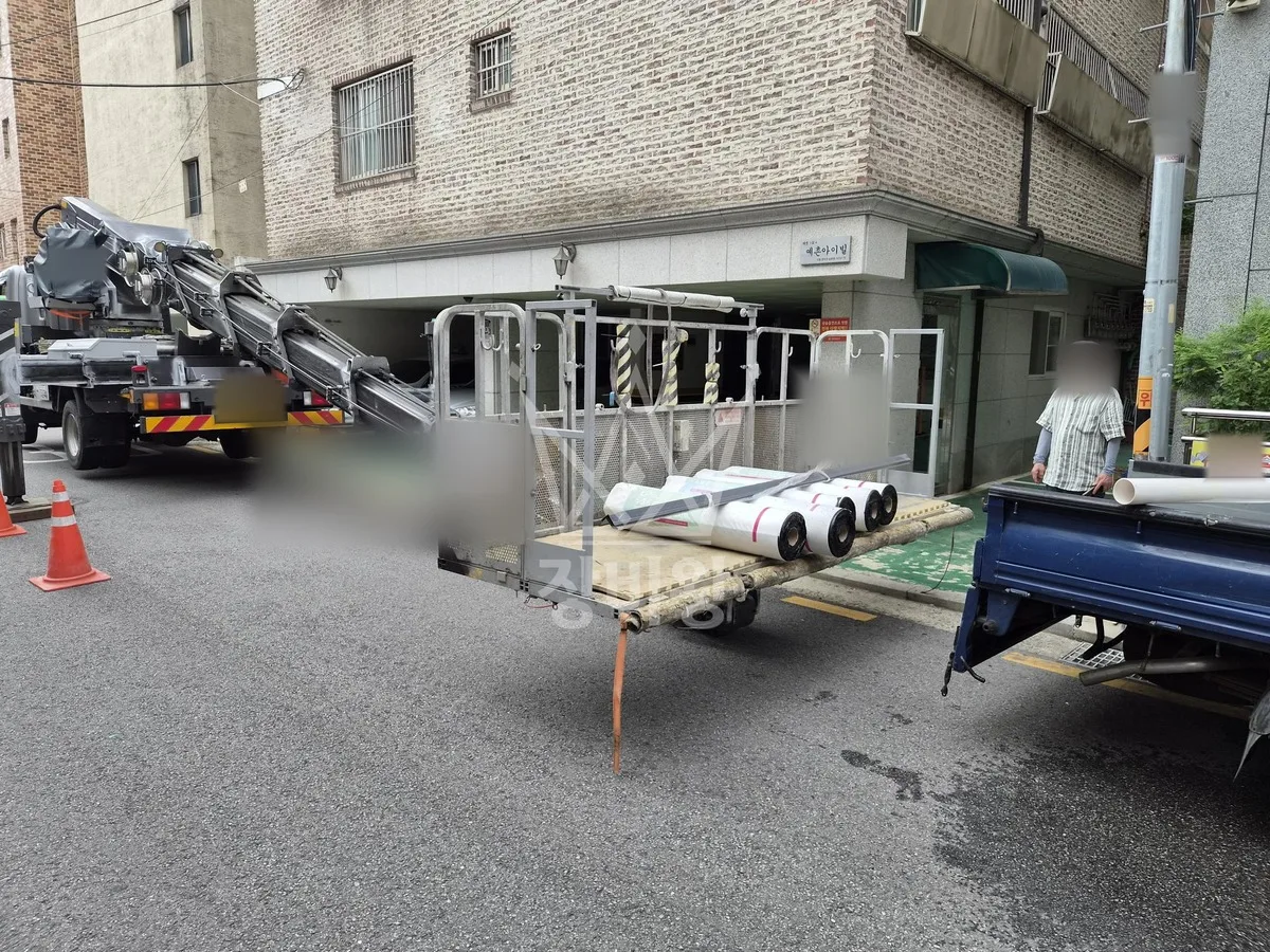 서울 관악구 신림동 스카이차 수목 관리 작업 현장