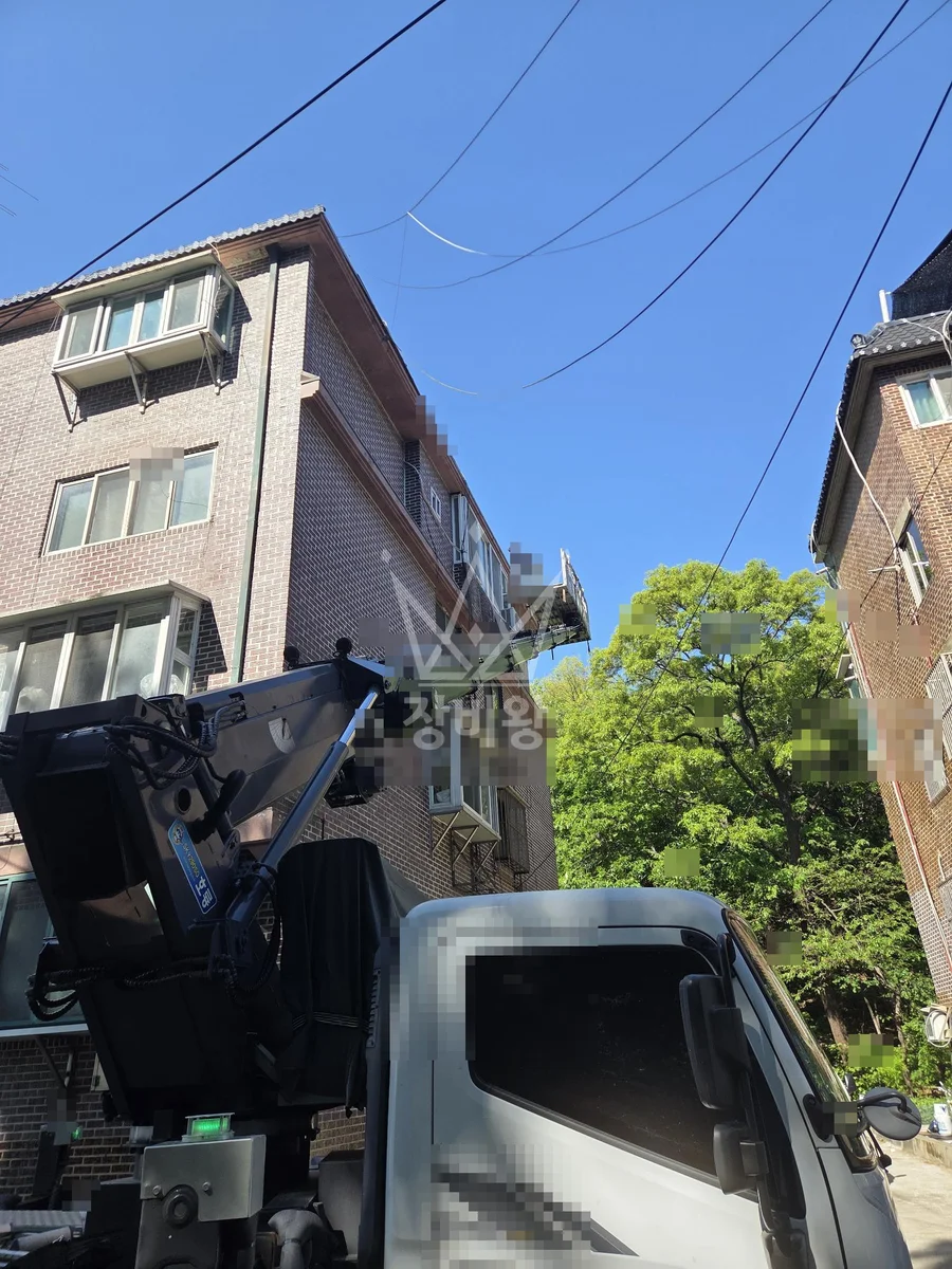 서울 도봉구 쌍문동 스카이차 외벽 작업 작업 현장