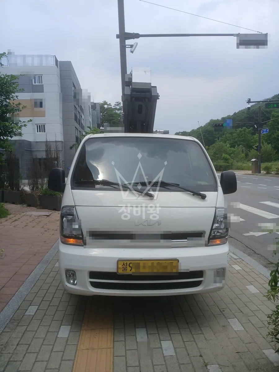 제주 제주시 한림읍 스카이차 간판 작업 현장