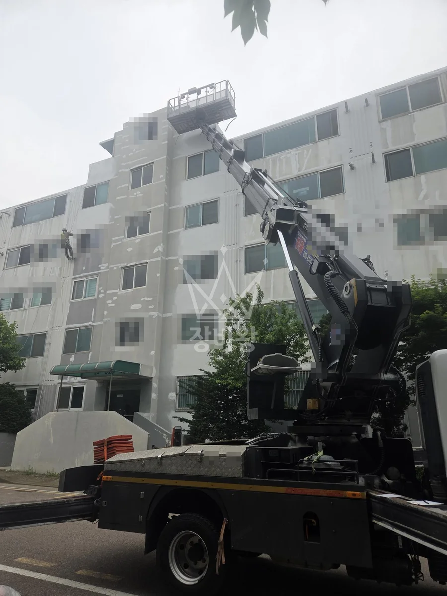 경기 안산시상록구 스카이차 외벽 작업 작업 현장