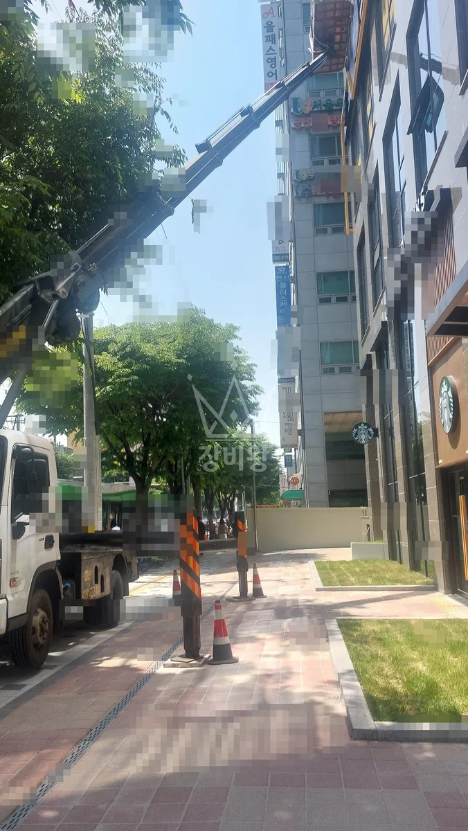 서울 영등포구 당산동2가 스카이차 유리 작업 현장