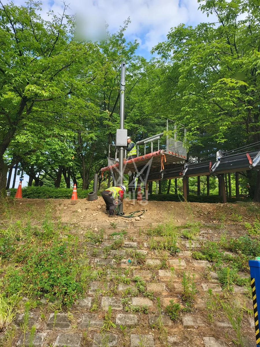 제주 서귀포시 성산읍 성산리 스카이차 CCTV 작업 현장