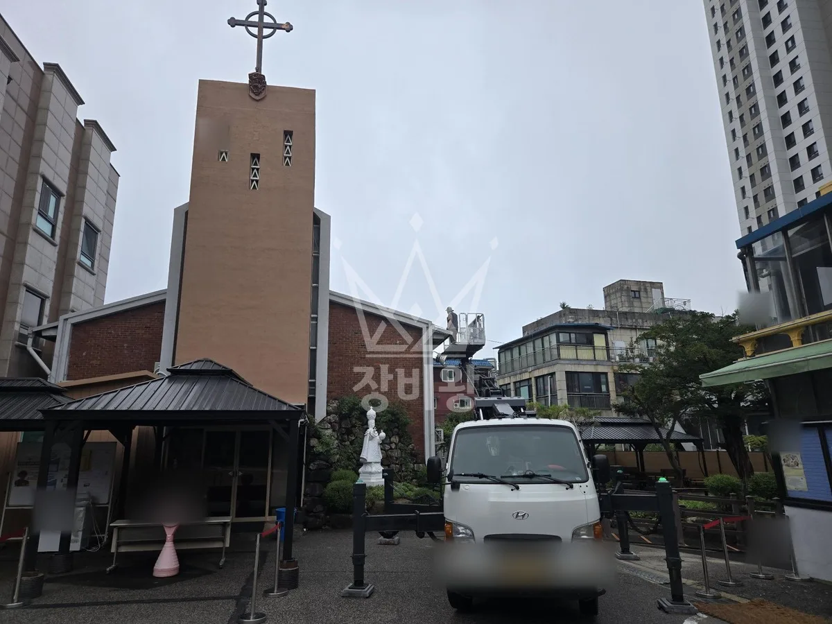제주 서귀포시 표선면 세화리 스카이차 CCTV 작업 현장