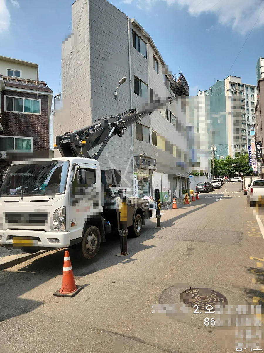 경기 시흥시 산현동 스카이차 CCTV 작업 현장