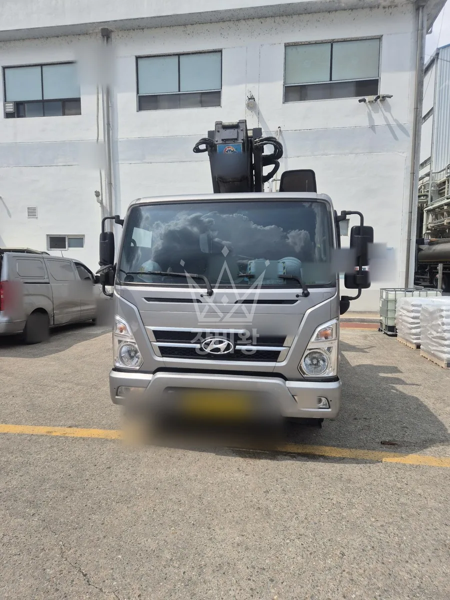 충남 부여군 외산면 스카이차 자재 양중 작업 현장