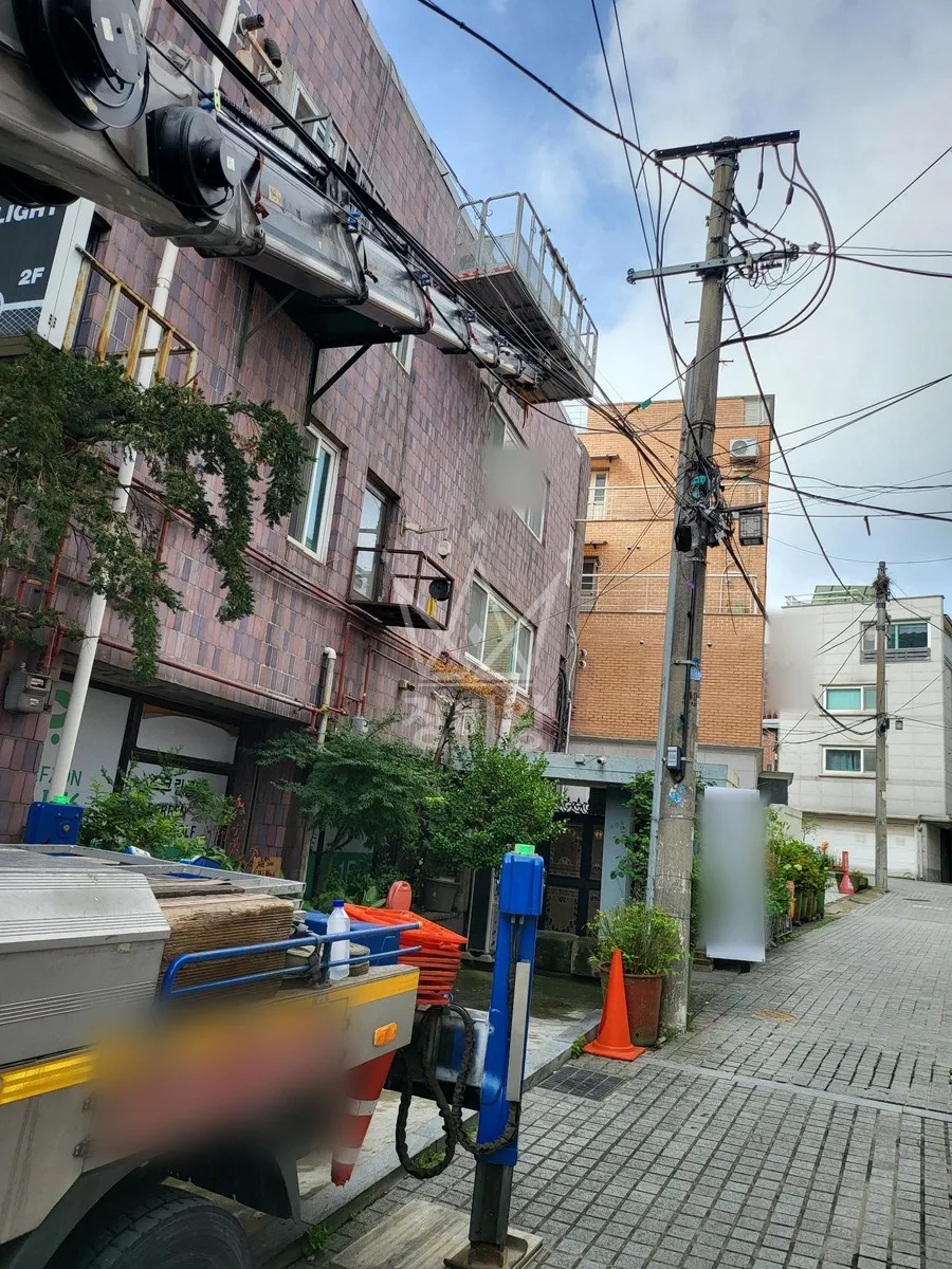 서울 종로구 낙원동 스카이차 외벽 작업 작업 현장