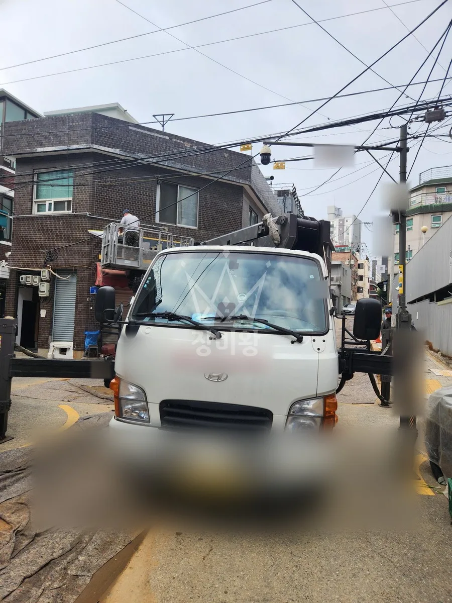 서울 마포구 현석동 스카이차 CCTV 작업 현장