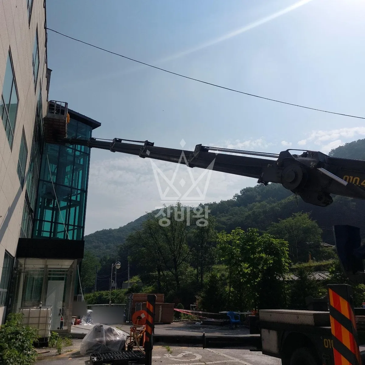 경기 포천시 어룡동 스카이차 에어컨 작업 현장