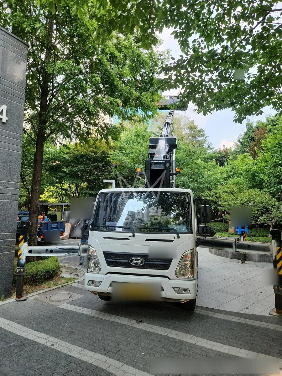 서울 마포구 구수동 스카이차 외벽 작업 작업 현장