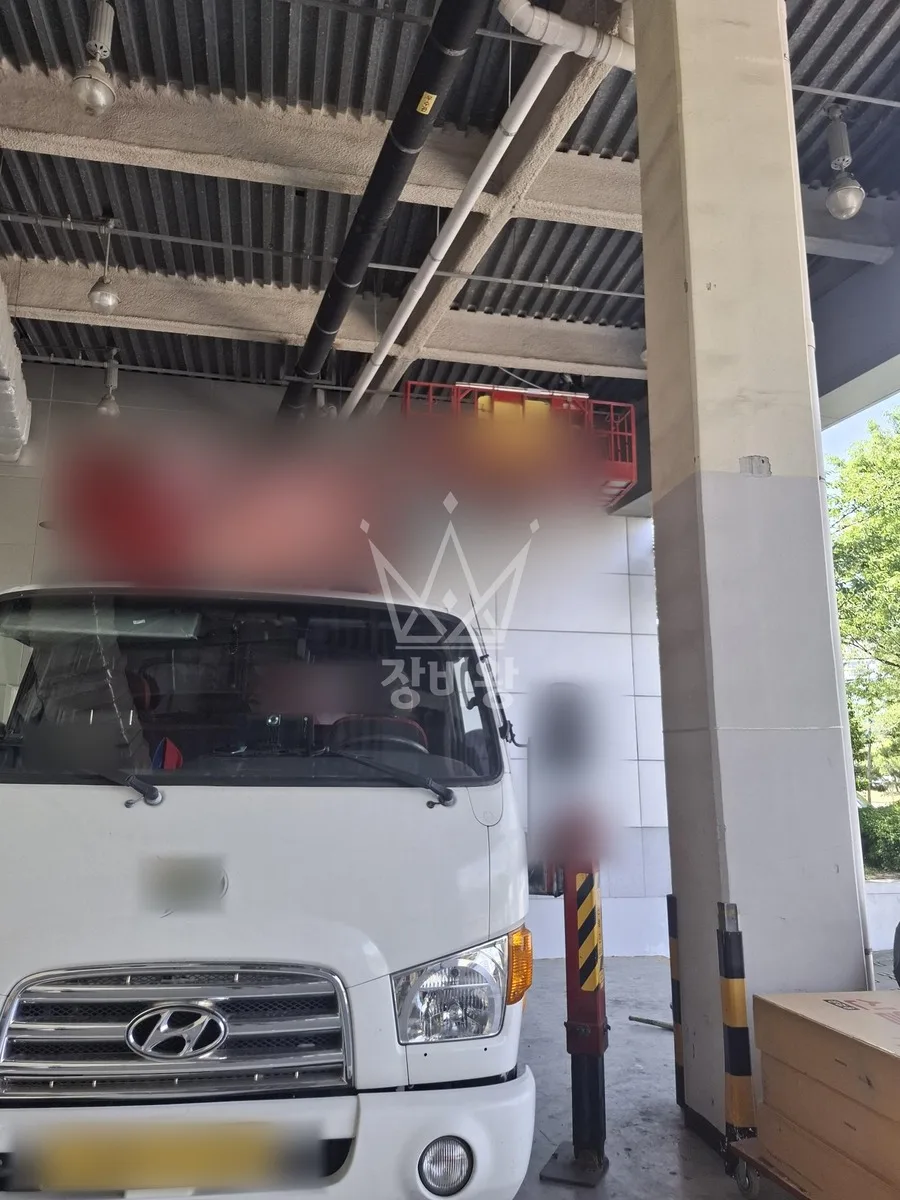 부산 스카이차 외벽 작업 작업 현장