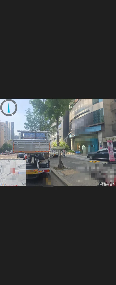 서울 강남구 스카이차 외벽 작업 작업 현장