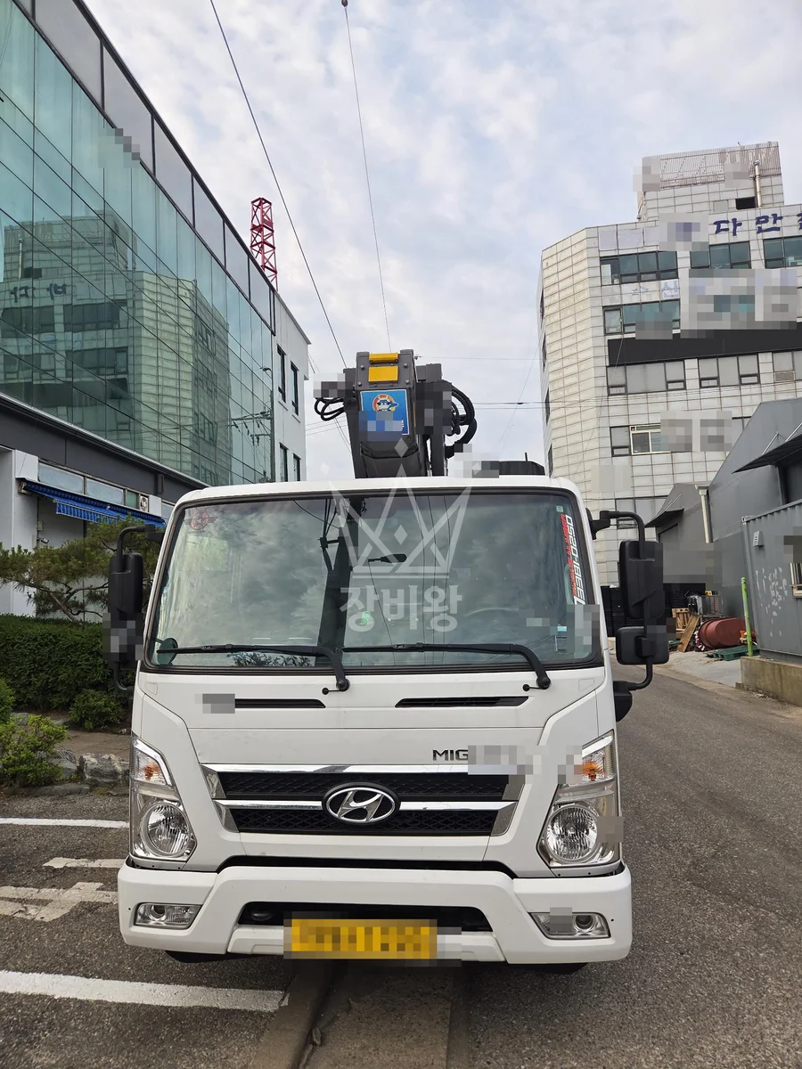 인천 옹진군 북도면 스카이차 외벽 작업 작업 현장