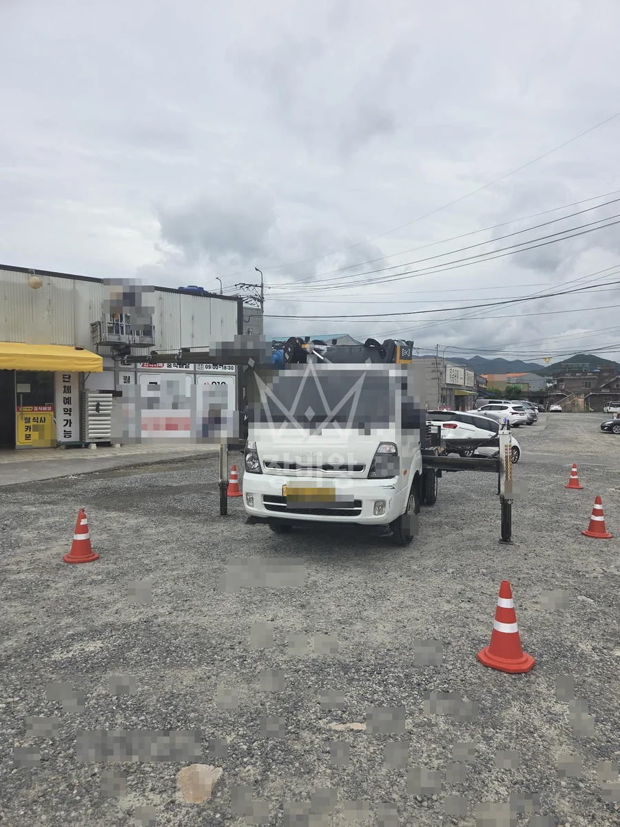 울산 울주군 스카이차 자재 양중 작업 현장