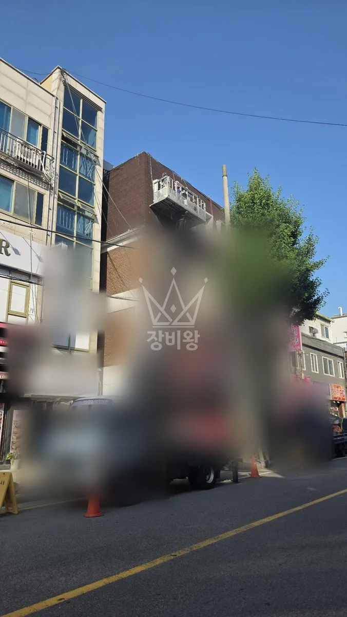 인천 스카이차 간판 작업 현장