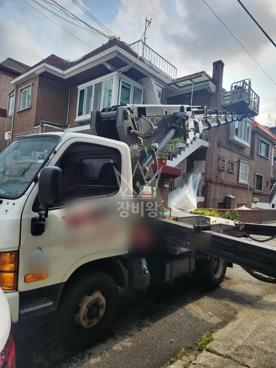 경기 고양시일산서구 법곳동 스카이차 간판 작업 현장