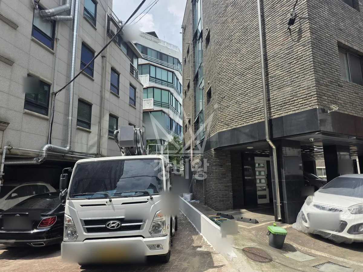 서울 송파구 신천동 스카이차 외벽 작업 작업 현장