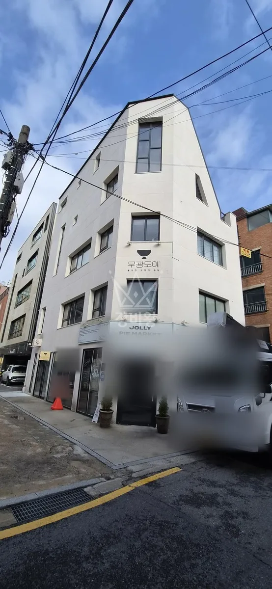 서울 마포구 스카이차 간판 작업 현장