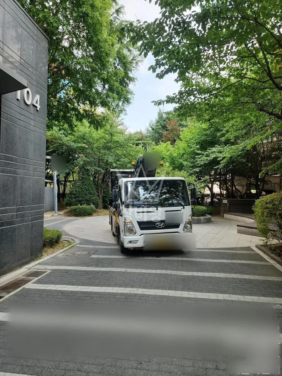 서울 마포구 마포동 스카이차 외벽 작업 작업 현장