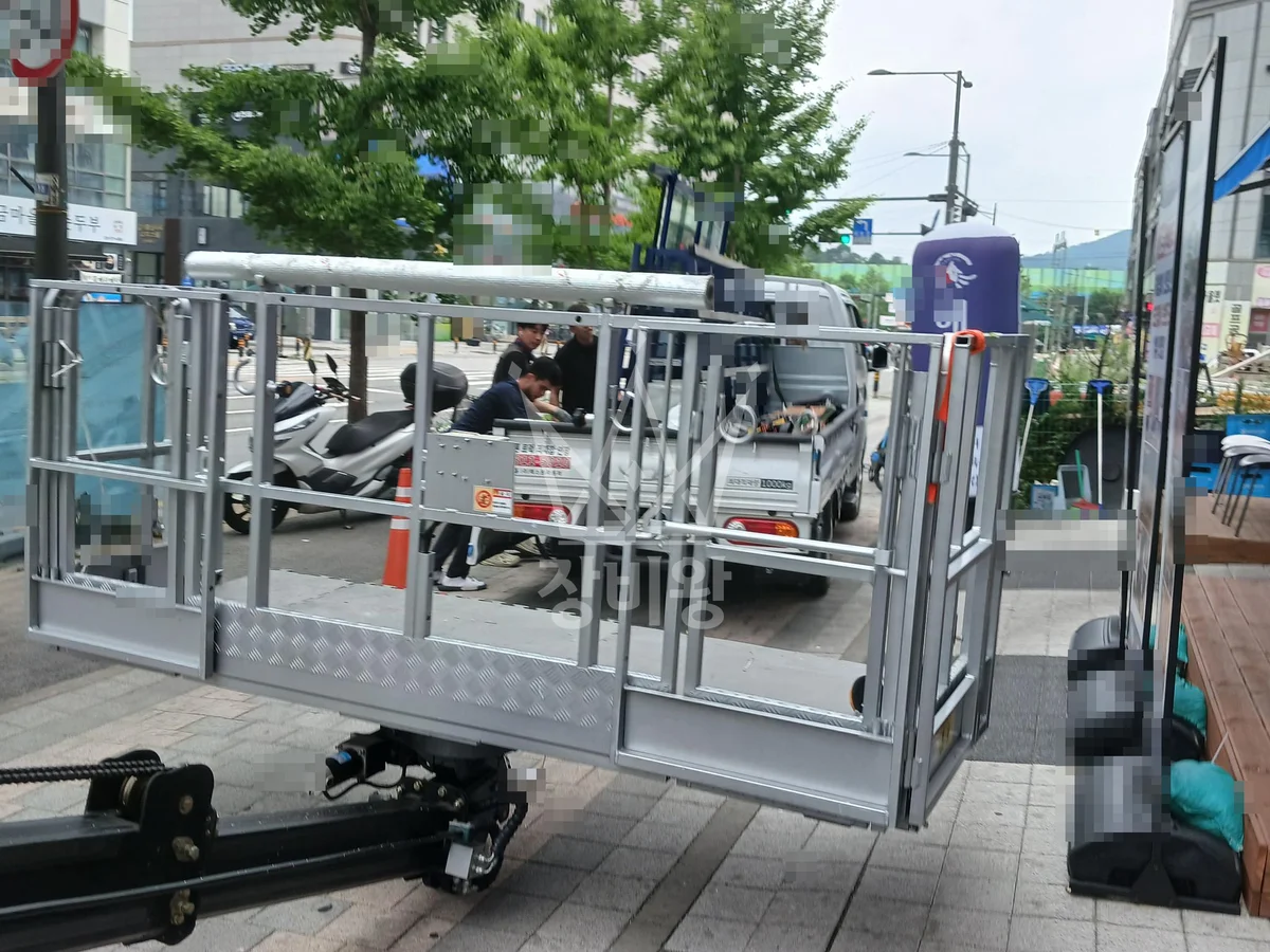경기 구리시 갈매동 스카이차 외벽 작업 작업 현장
