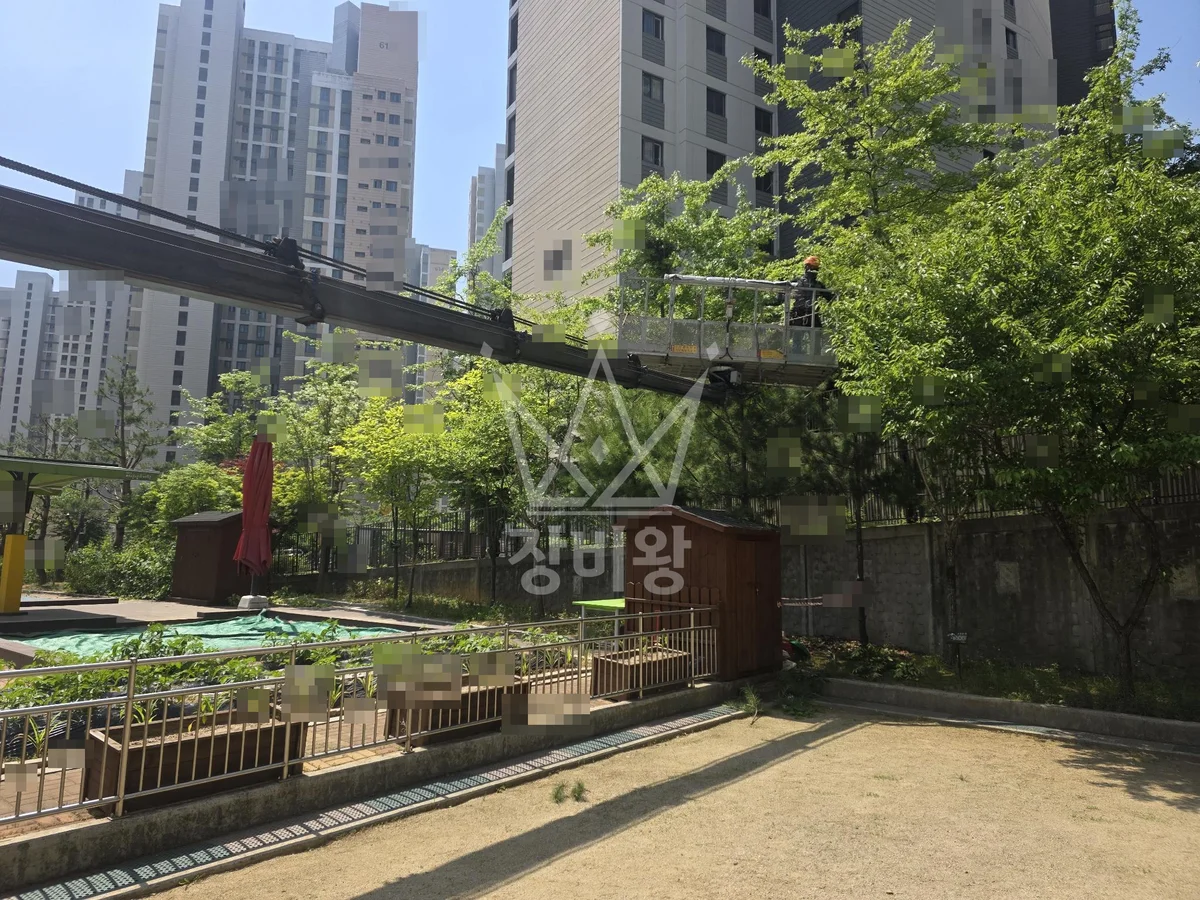 경기 성남시분당구 스카이차 CCTV 작업 현장