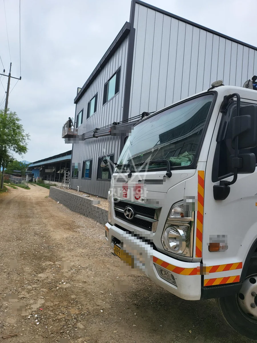 경기 양주시 고암동 스카이차 간판 작업 현장