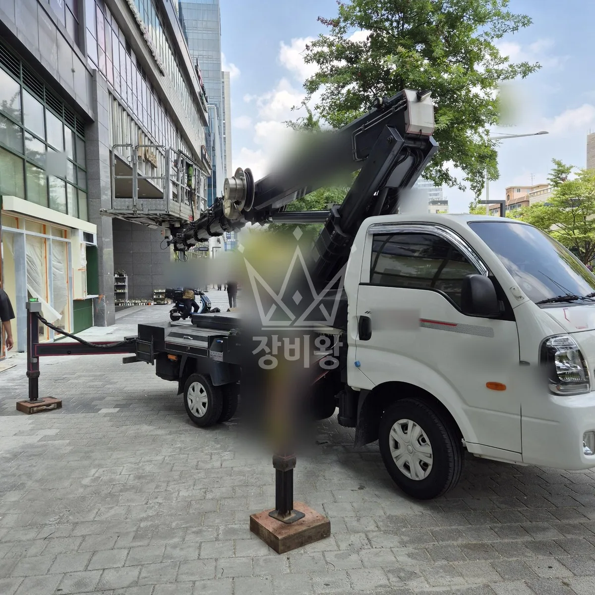 서울 송파구 잠실동 스카이차 유리 작업 현장
