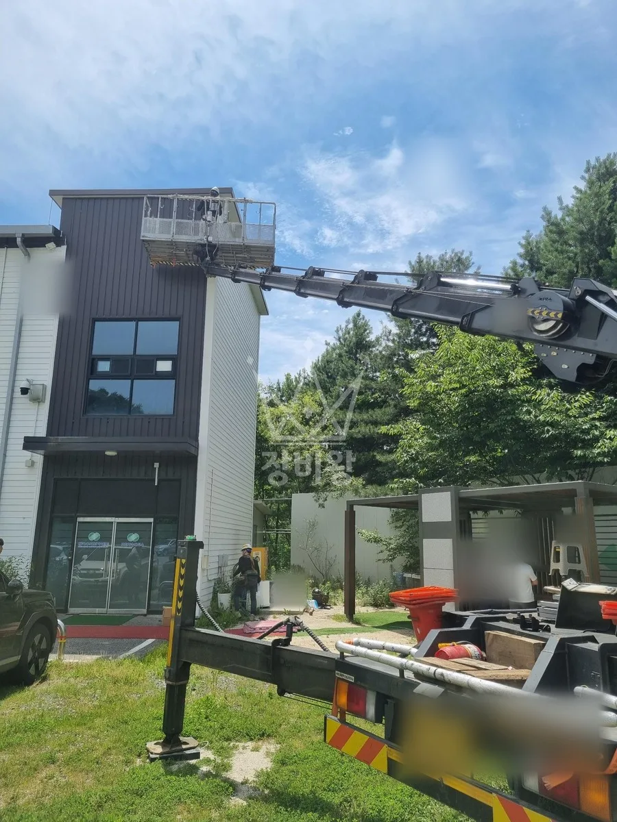 경기 포천시 소흘읍 스카이차 에어컨 작업 현장