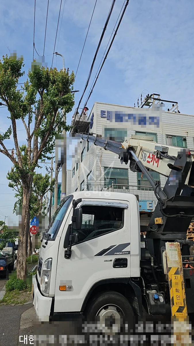 경기 안산시 스카이차 CCTV 작업 현장