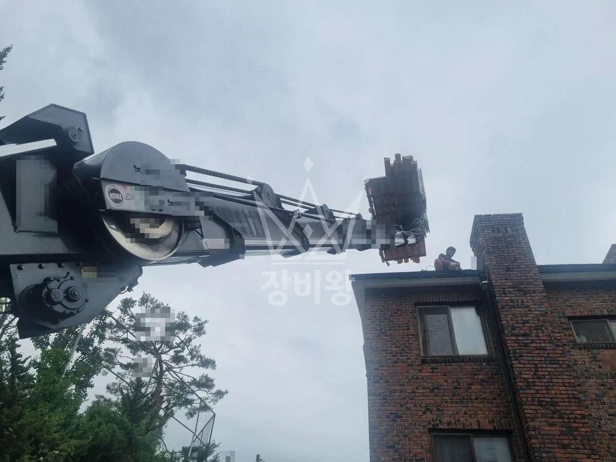 서울 광진구 스카이차 간판 작업 현장