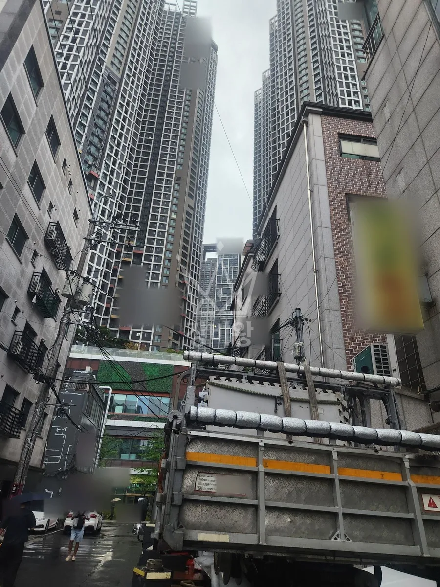 서울 동대문구 휘경동 스카이차 간판 작업 현장