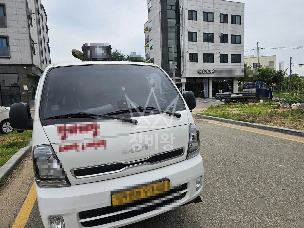 경기 용인시처인구 스카이차 간판 작업 현장