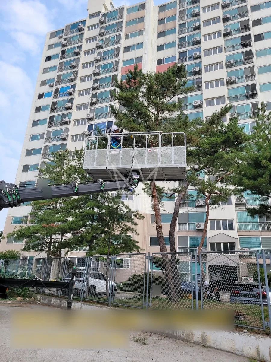 경기 안양시만안구 스카이차 CCTV 작업 현장