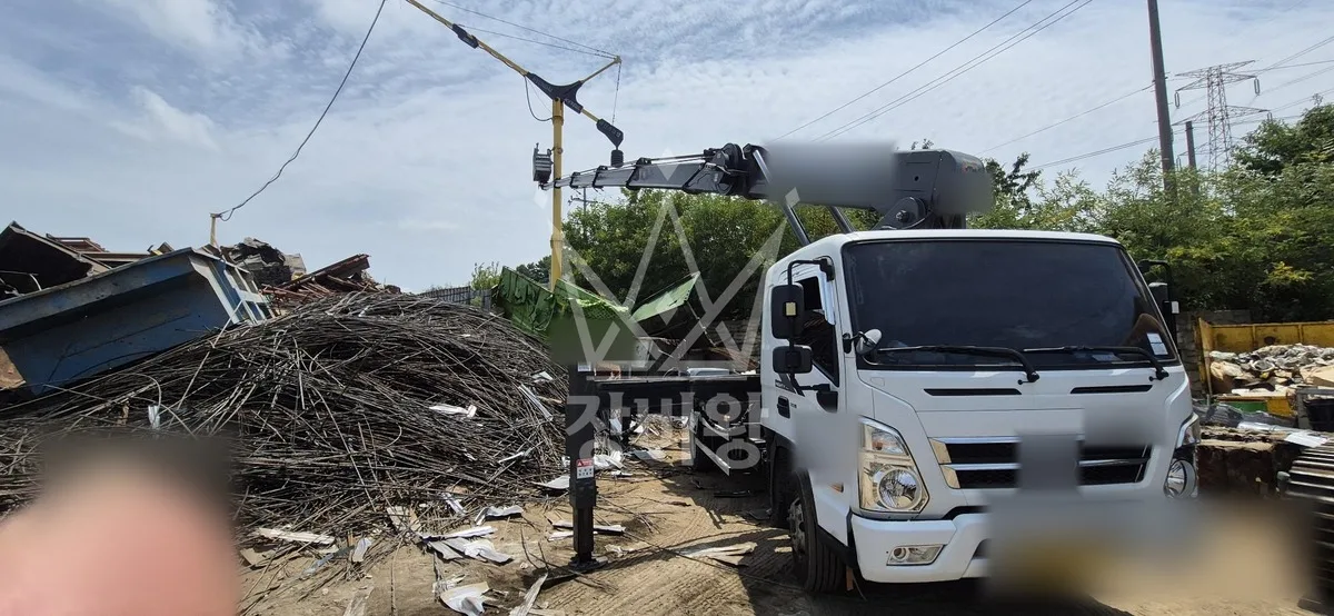 충남 서산시 부석면 지산리 스카이차 외벽 작업 작업 현장
