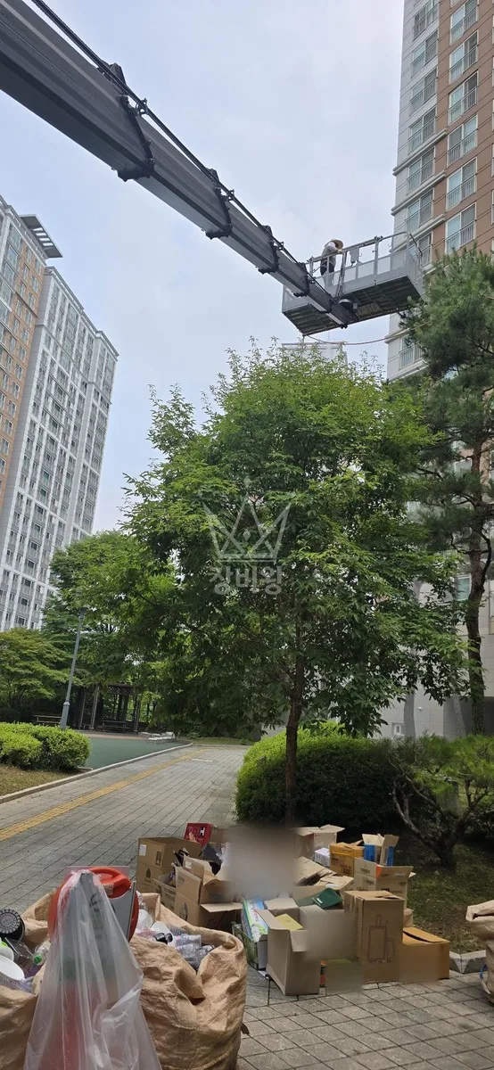 경기 파주시 파주읍 봉암리 스카이차 CCTV 작업 현장