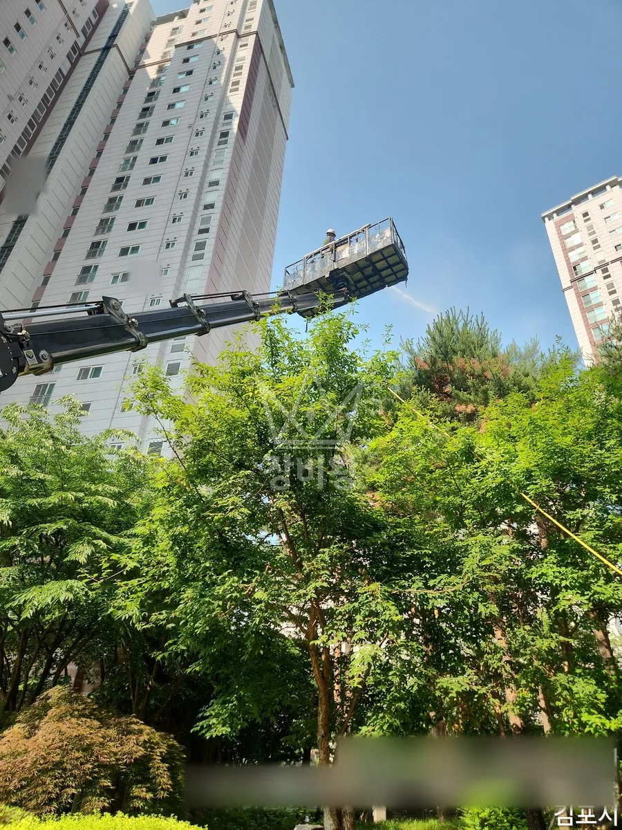 경기 김포시 월곶면 스카이차 CCTV 작업 현장