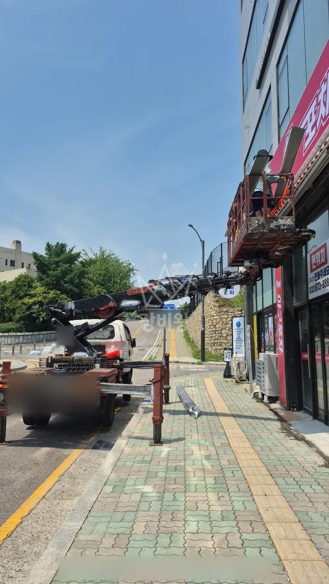 인천 제물포구 신생동 스카이차 철골 작업 현장