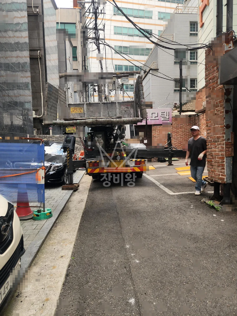 서울 영등포구 당산동 스카이차 유리 작업 현장