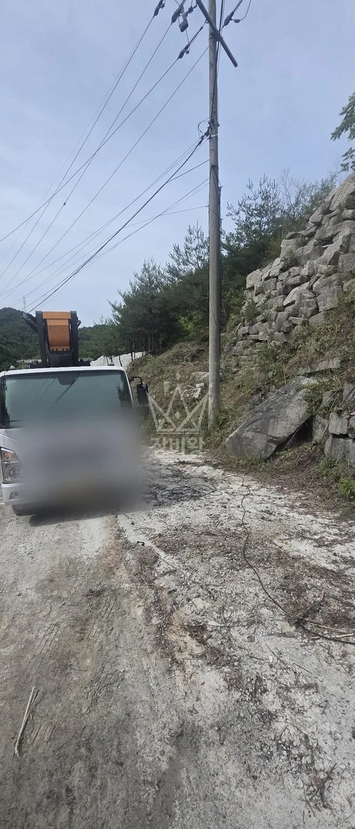 경기 포천시 스카이차 에어컨 작업 현장