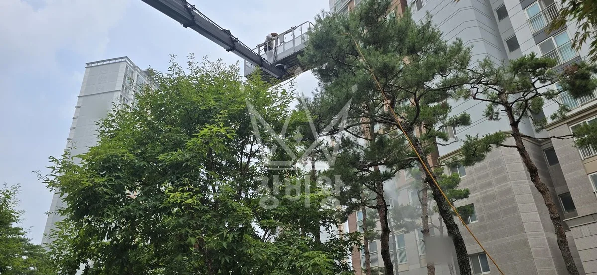 경기 동두천시 동두천동 스카이차 외벽 작업 작업 현장