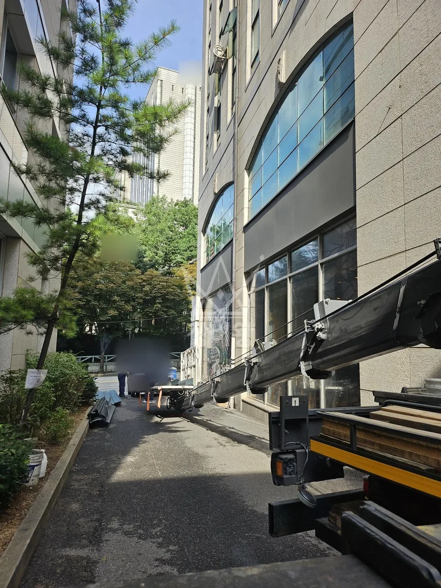 제주 제주시 용담이동 스카이차 에어컨 작업 현장