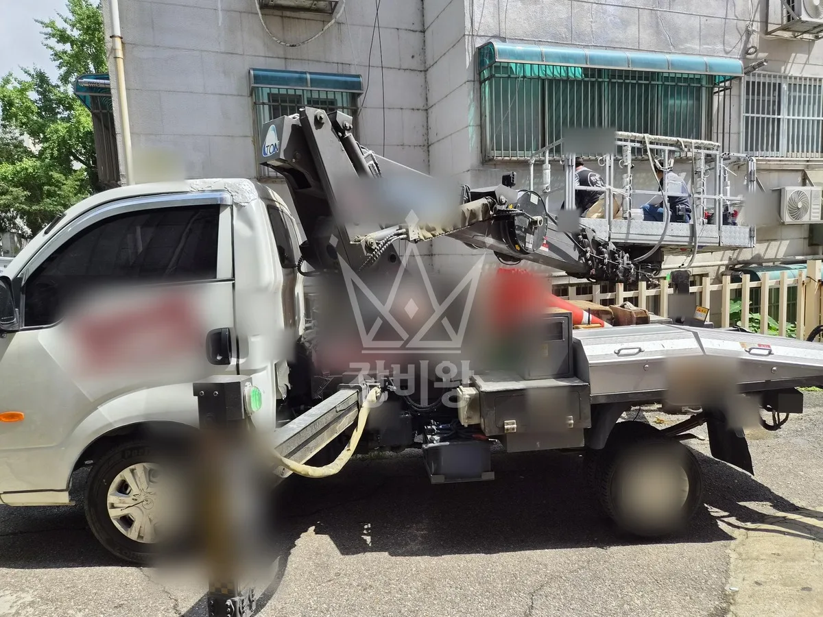 인천 제물포구 북성동1가 스카이차 외벽 작업 작업 현장