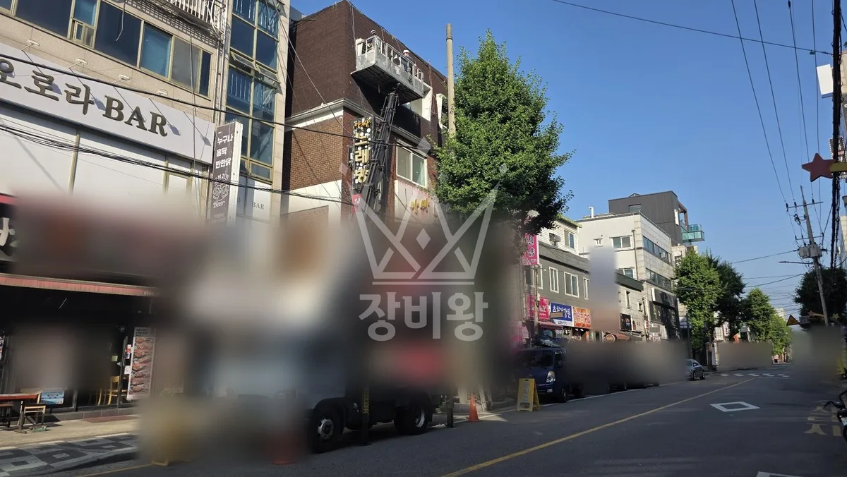 인천 스카이차 외벽 작업 작업 현장